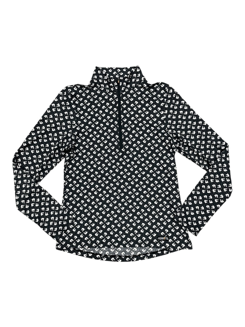 Kerrits LS 1/4 Zip - Black/White - S - USED