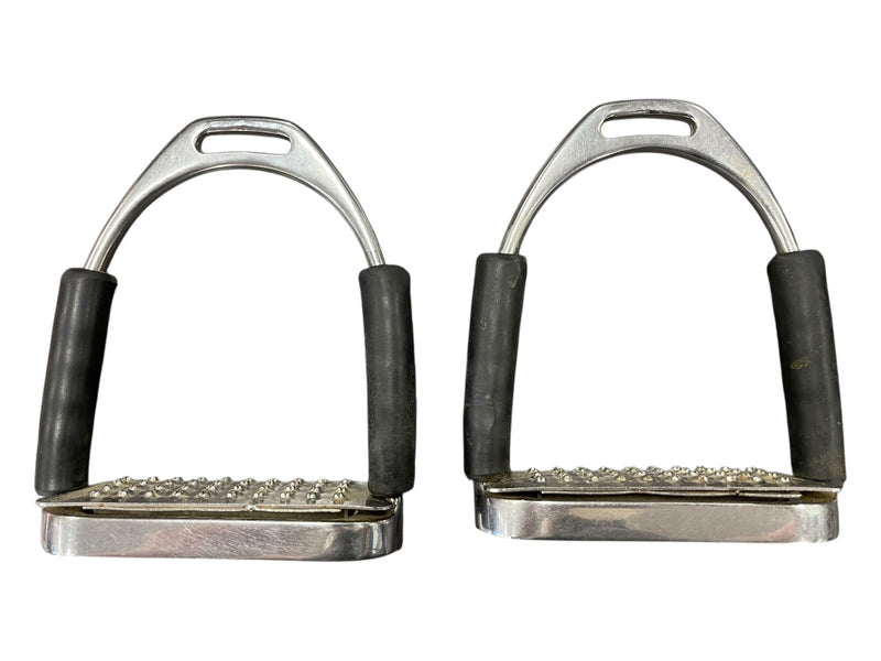 Jointed Stirrups - SS/Black - Approx 4" - USED