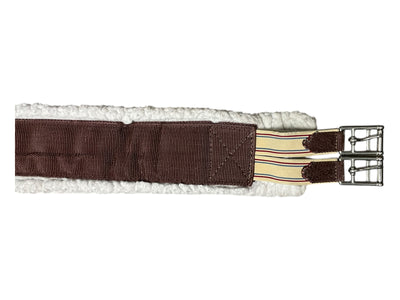 Fleece Lined Girth - Brown/White - 50" - USED