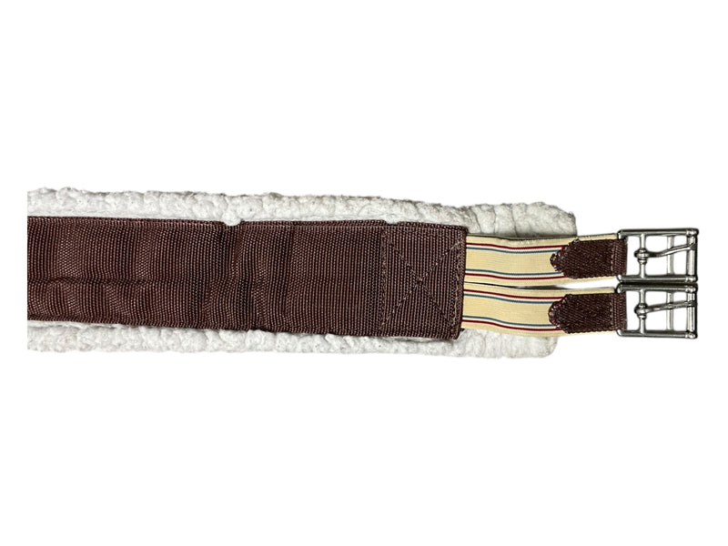 Fleece Lined Girth - Brown/White - 50" - USED