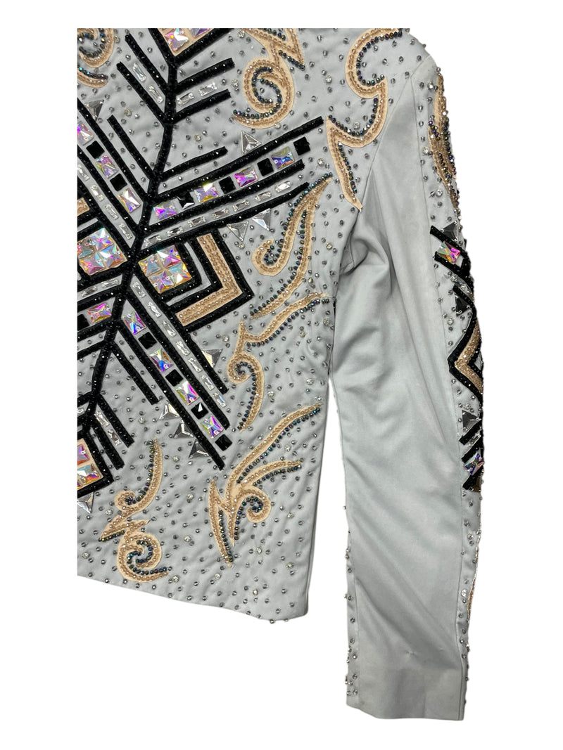 Showmanship Jacket - Grey/Black/Peach - Custom Measurements - USED