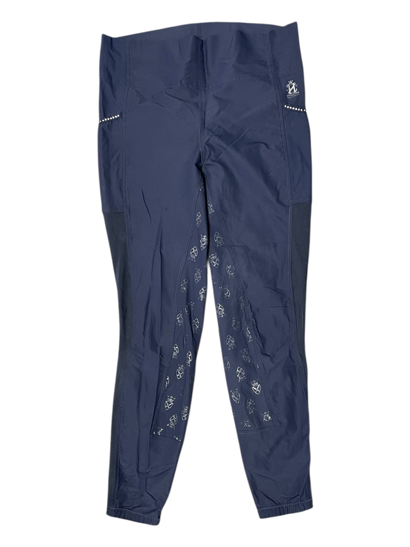 Horze Glitter FS Tight - Navy - 30 - USED