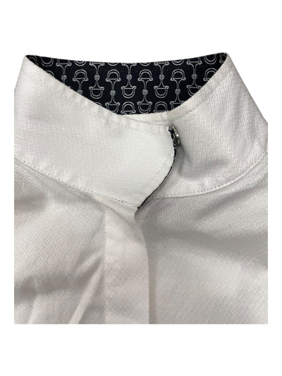 RJ Classics Button Show Shirt - White/Navy Bits - 30 (Approx XS) - USED
