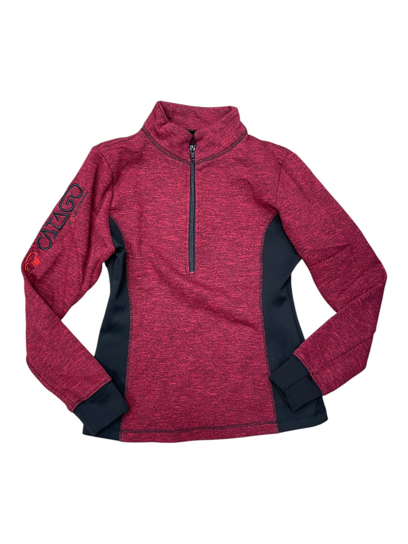 Catago 1/2 Zip Pullover - Red/Black - S - USED