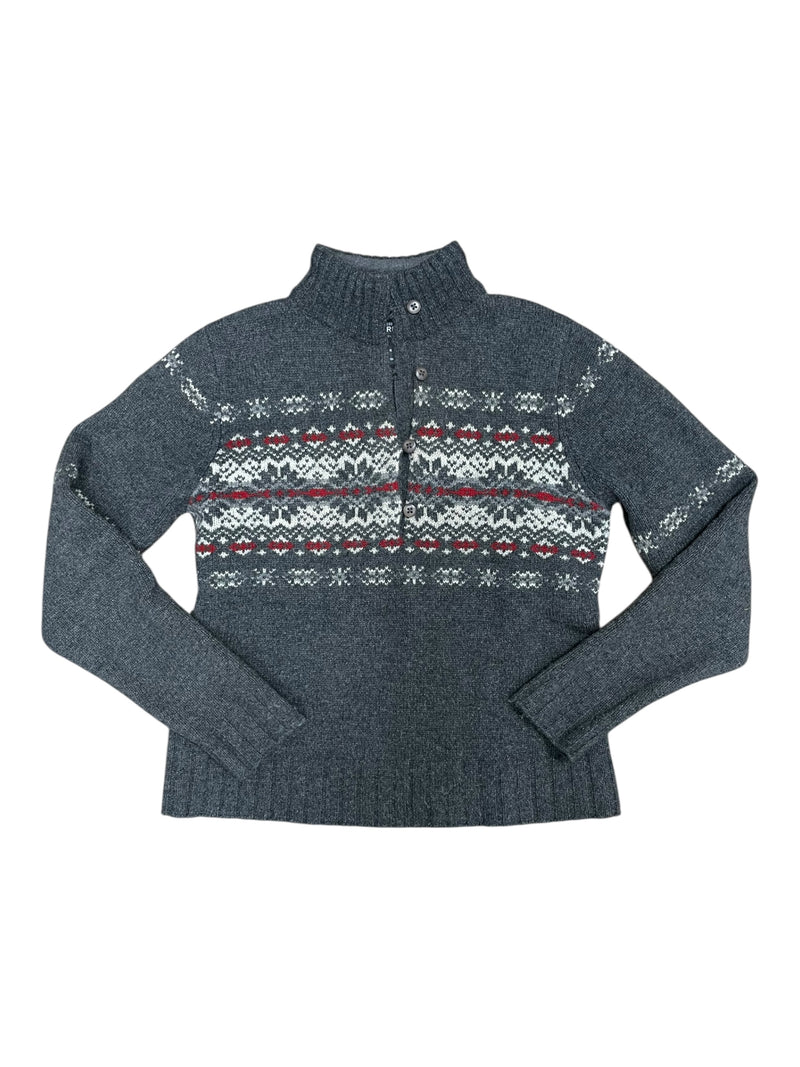 Woolrich Sweater - Grey/White/Red - S - USED