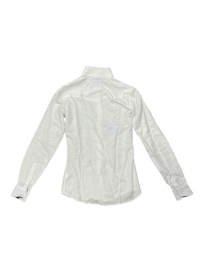 RJ Classics Button Show Shirt - White/Navy Bits - 30 (Approx XS) - USED