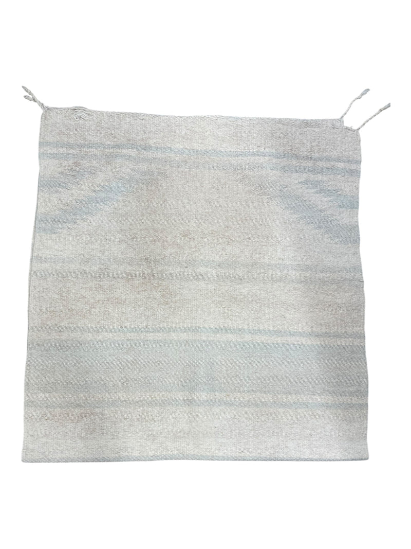 Western Saddle Blanket - Cream/Light Blue - USED