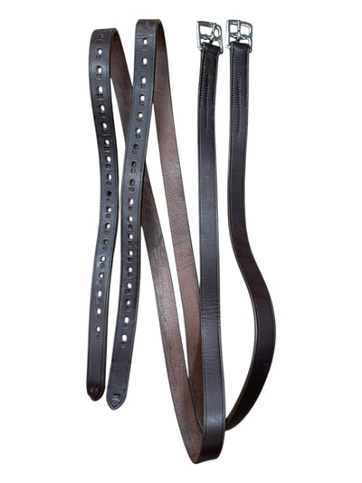 Unbranded Leather Stirrup Leathers - Brown - 54" - USED