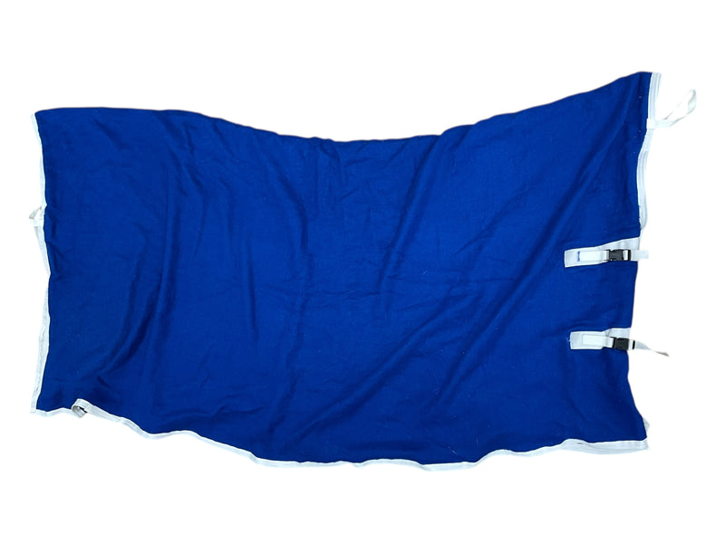 Saratoga Square Irish Knit Wool Cooler - Blue - Approx 72" - USED