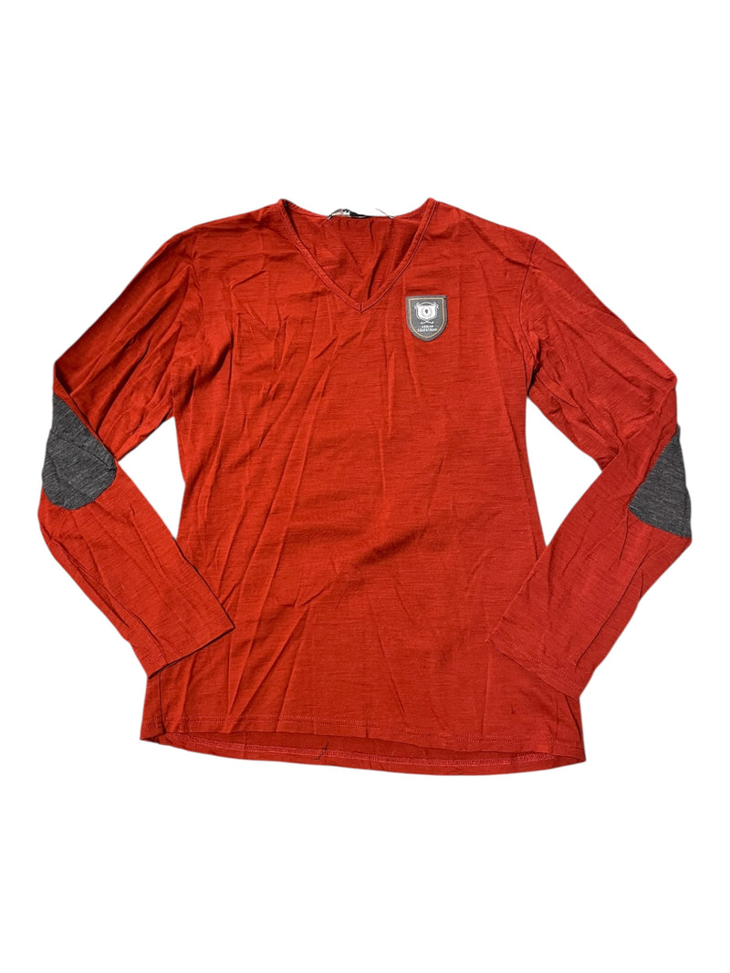 Asmar Equestrian LS Top - Orange/Red, Gray - L - USED