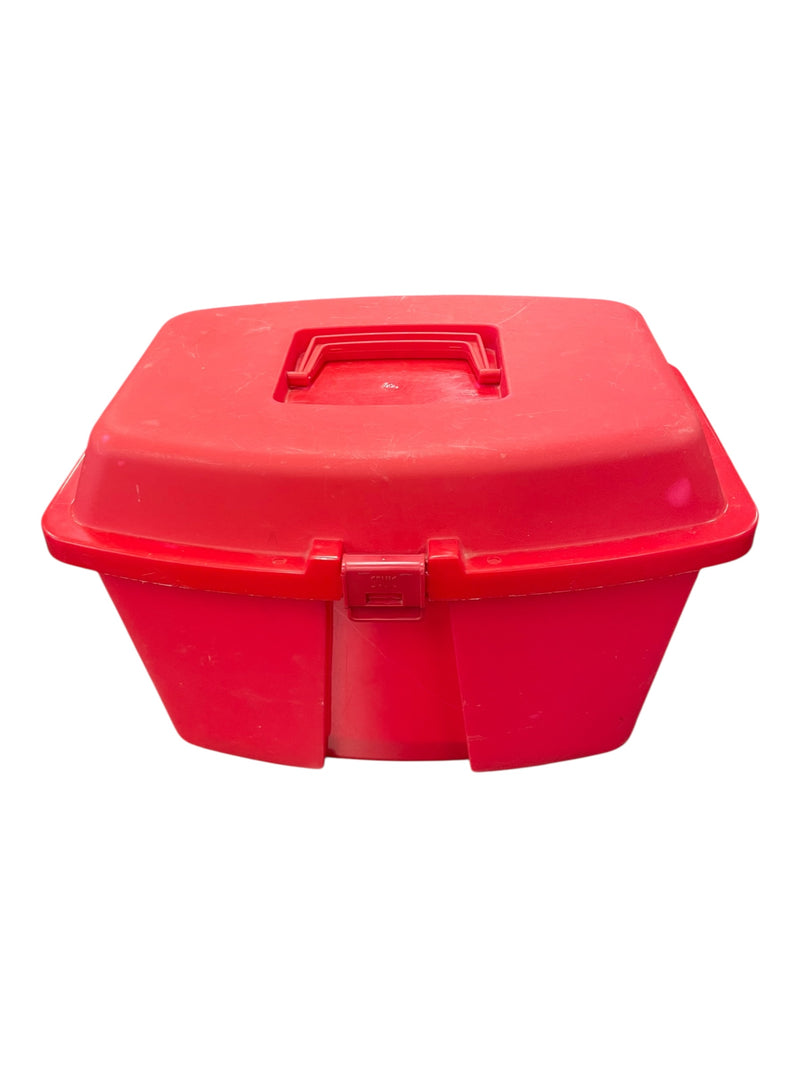 Savic Plastic Groom Tote - Red - Approx 17 x 11 x 8" - USED