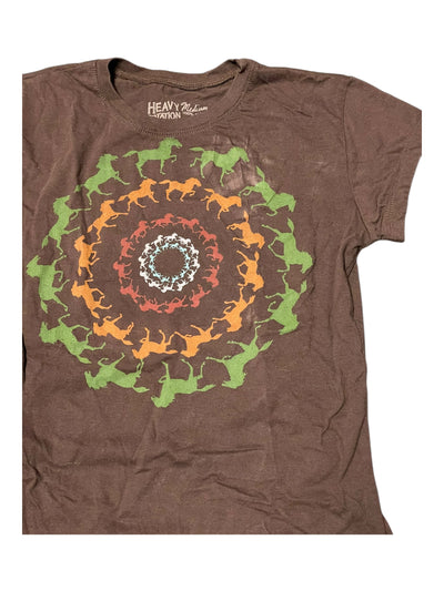 Heavy Rotation Tee - Brown/Horse Print - M - USED