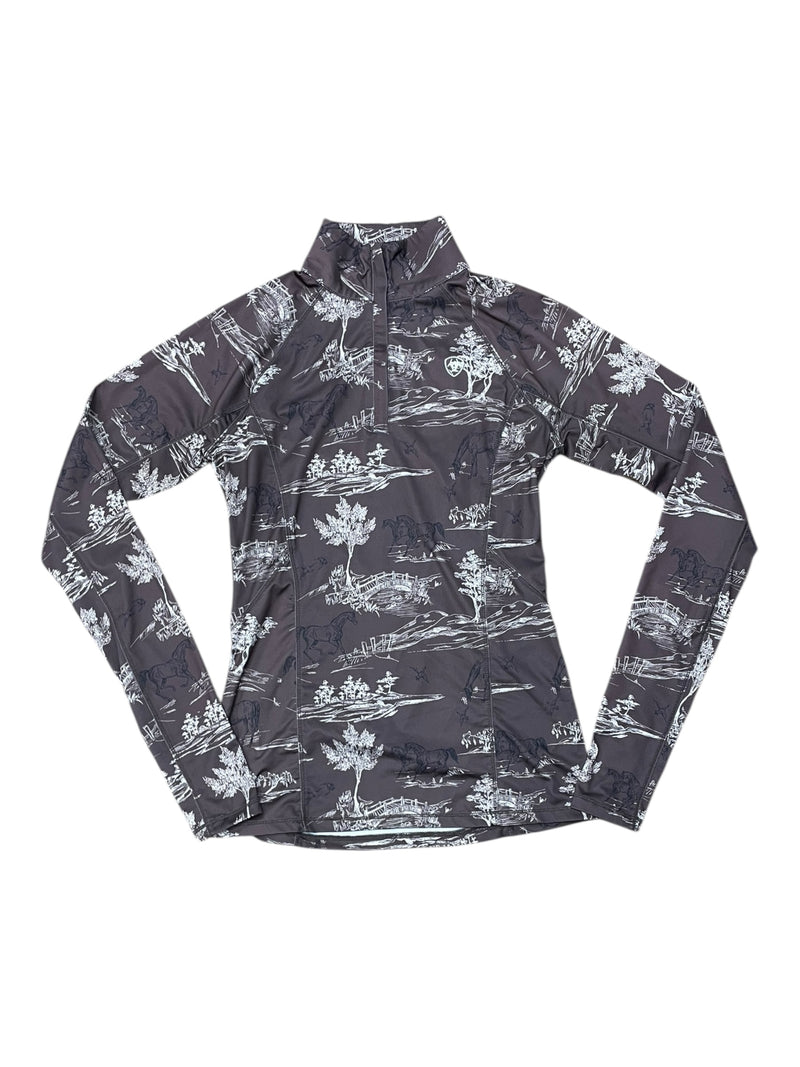 Ariat LS Base Layer - Brown/Print - XS - USED