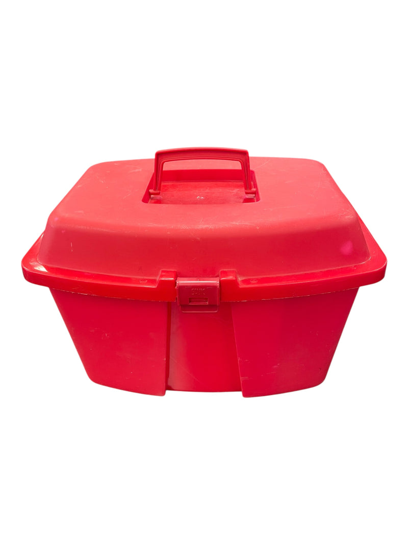 Savic Plastic Groom Tote - Red - Approx 17 x 11 x 8" - USED
