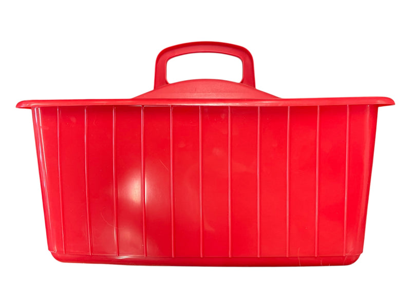 Frem Plastic Groom Tote - Red - Approx 10 x 15 x 6" - USED