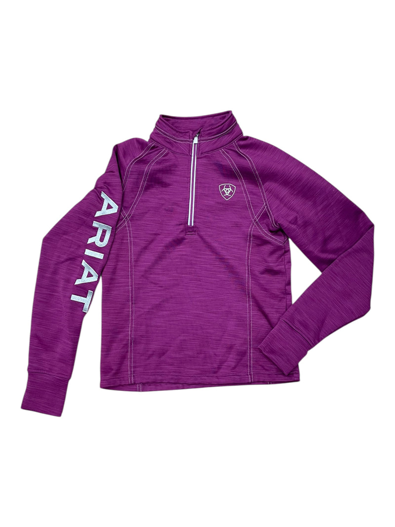 Ariat Winter 1/4 Zip - Purple - Youth M - USED
