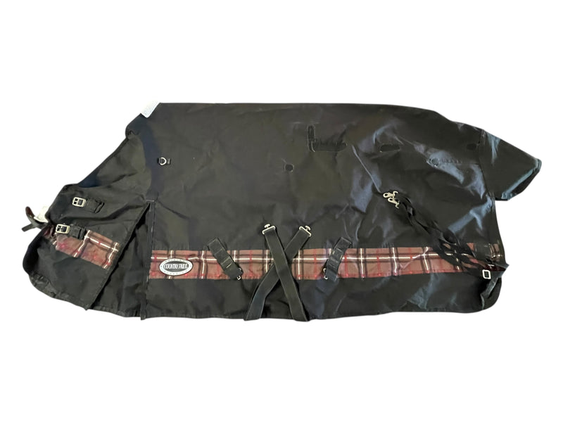 Country Pride T/O Sheet - Black/Brown Plaid - 78" - USED
