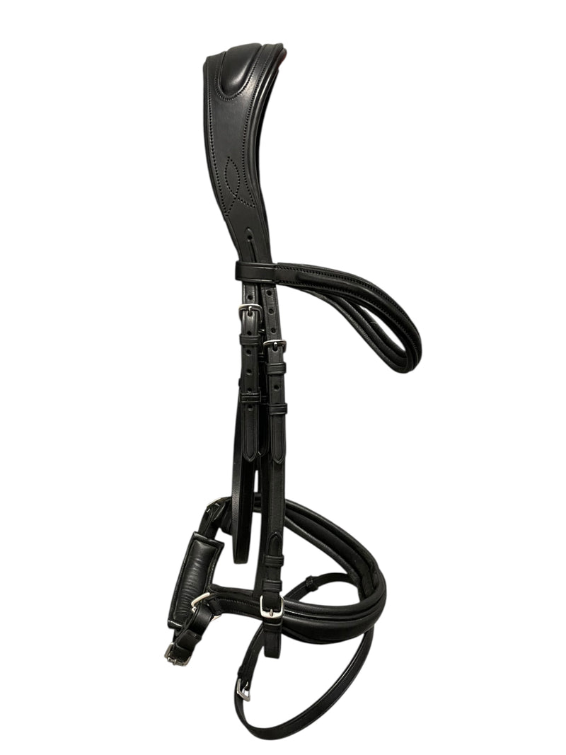 Ergonomic Comfort Bridle W/ Reins - Black - F/S - USED