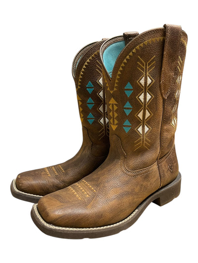 Ariat Cowgirl Boots - Brown/Pattern - 7.5B - USED