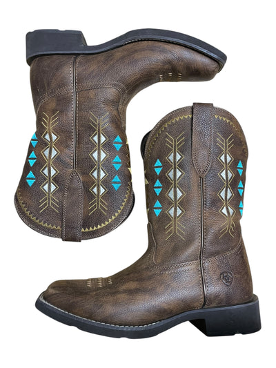 Ariat Cowgirl Boots - Brown/Pattern - 7.5B - USED