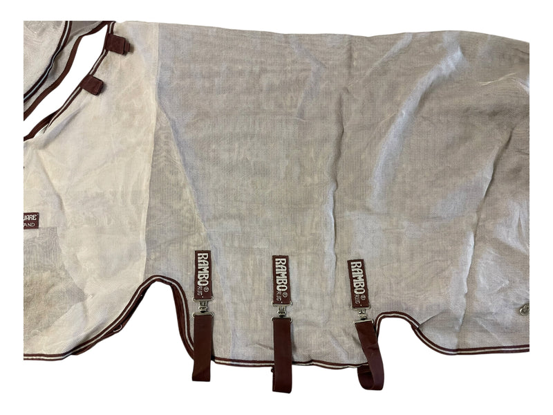 Rambo Fly Sheet W/ Neck - Warm Silver/Brown Trim - Approx 81" - USED