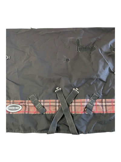 Country Pride T/O Sheet - Black/Brown Plaid - 78" - USED