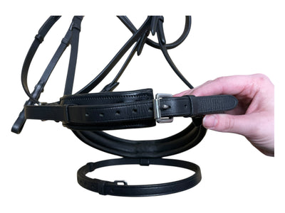 Ergonomic Comfort Bridle W/ Reins - Black - F/S - USED