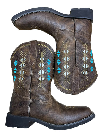 Ariat Cowgirl Boots - Brown/Pattern - 7.5B - USED