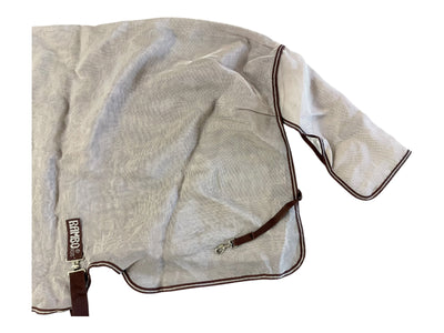 Rambo Fly Sheet W/ Neck - Warm Silver/Brown Trim - Approx 81" - USED