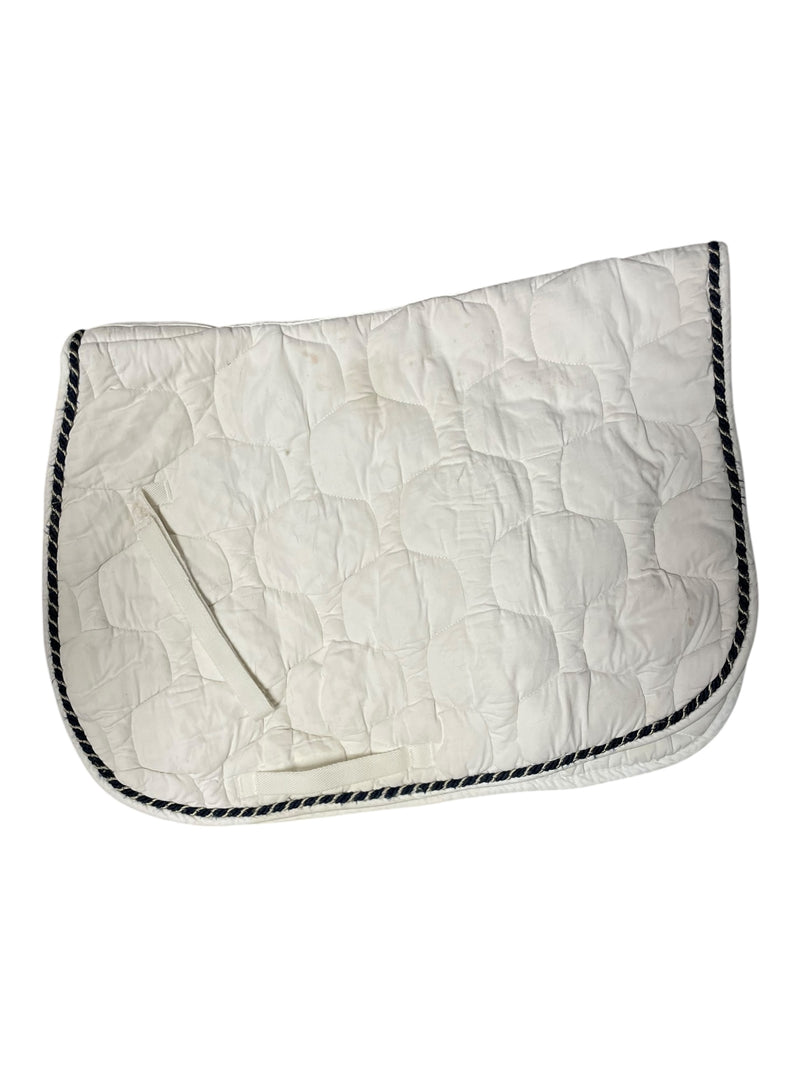 Roma AP Pad - White/Navy & Silver Piping - Est. Cob - USED