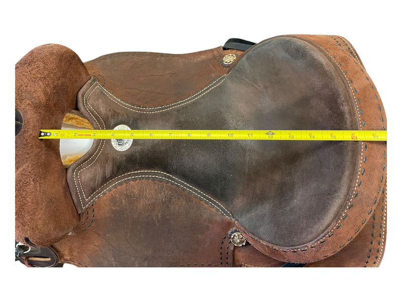Alamo Saddle W/ Tack - Brown - 16" / Approx 7" Gullet - USED