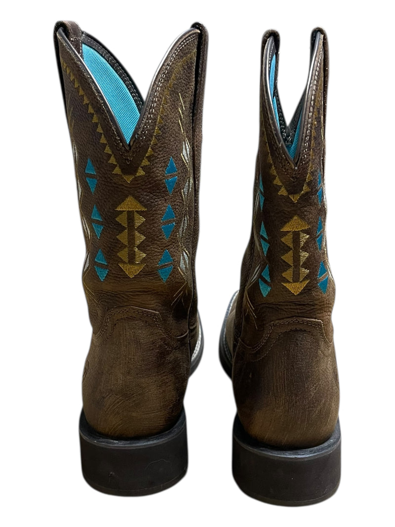 Ariat Cowgirl Boots - Brown/Pattern - 7.5B - USED