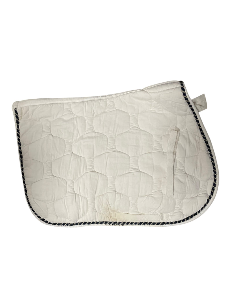 Roma AP Pad - White/Navy & Silver Piping - Est. Cob - USED