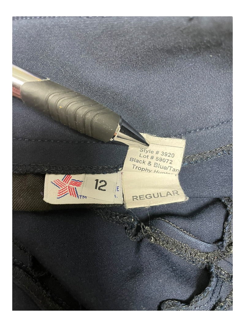 Tailored Sportsman Trophy Hunter Breech - Black & Blue/Tan - Youth 12 - USED