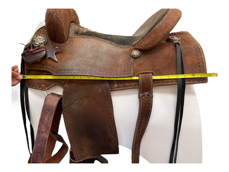 Alamo Saddle W/ Tack - Brown - 16" / Approx 7" Gullet - USED
