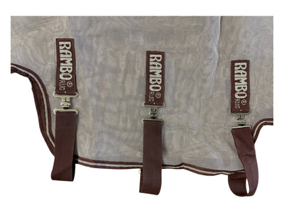 Rambo Fly Sheet W/ Neck - Warm Silver/Brown Trim - Approx 81" - USED