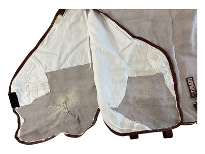Rambo Fly Sheet W/ Neck - Warm Silver/Brown Trim - Approx 81" - USED