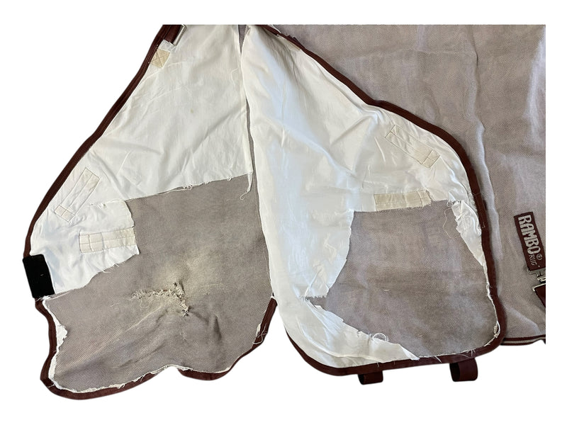 Rambo Fly Sheet W/ Neck - Warm Silver/Brown Trim - Approx 81" - USED