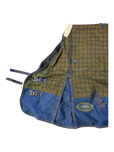 Country Pride T/O Sheet - Olive Plaid/Royal Blue - 64" - USED