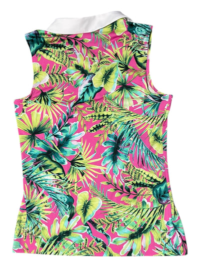 Tommy Bahama Golf Sleeveless Polo - Pink/Green - S - USED