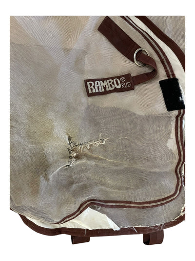 Rambo Fly Sheet W/ Neck - Warm Silver/Brown Trim - Approx 81" - USED