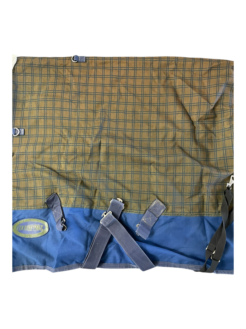 Country Pride T/O Sheet - Olive Plaid/Royal Blue - 64" - USED