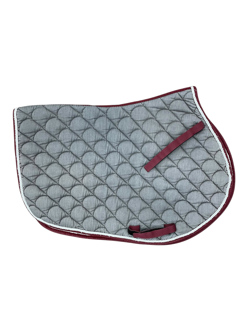 Unbranded AP Pad - Grey/Maroon & Red Trim - Approx Pony - USED