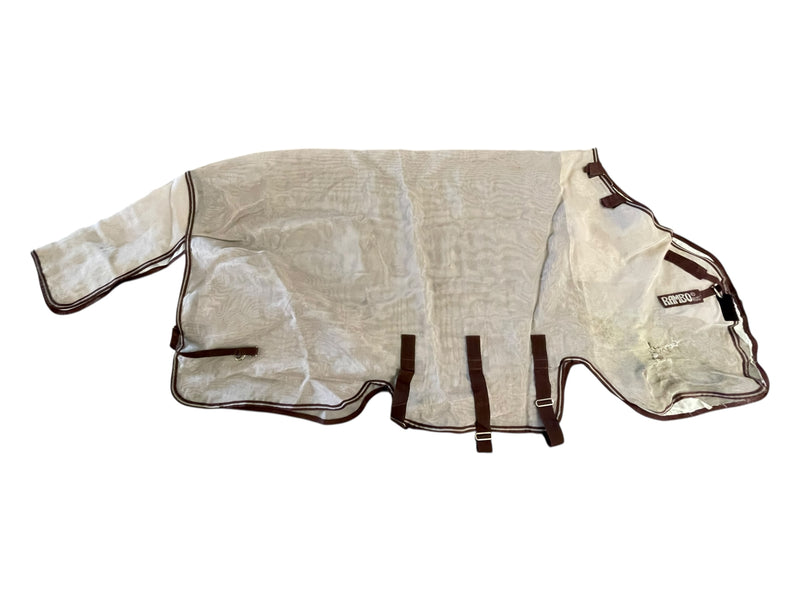 Rambo Fly Sheet W/ Neck - Warm Silver/Brown Trim - Approx 81" - USED