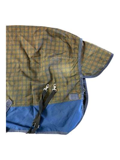 Country Pride T/O Sheet - Olive Plaid/Royal Blue - 64" - USED