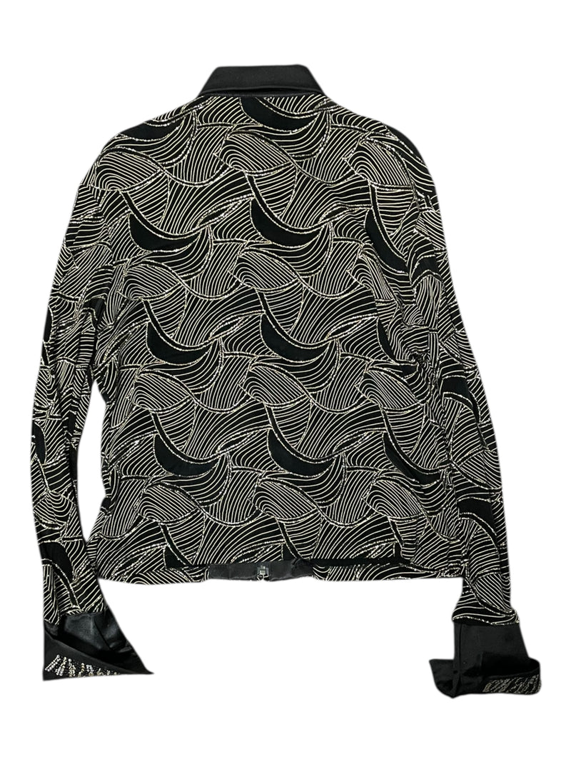 Western Front Zip Show Shirt - Black/Gold - L - USED