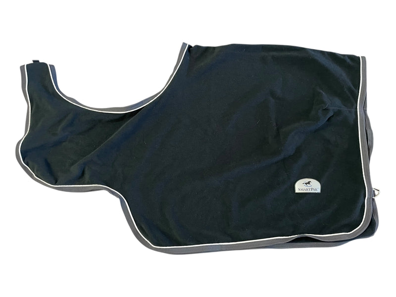 Smartpak Fleece Quarter Sheet - Black/White Piping - Size 78 - USED