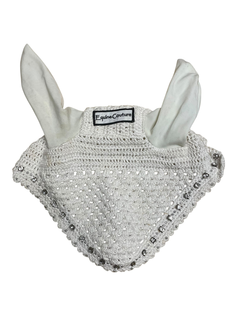 Equine Couture Bonnet - White/Bling - F/S - USED