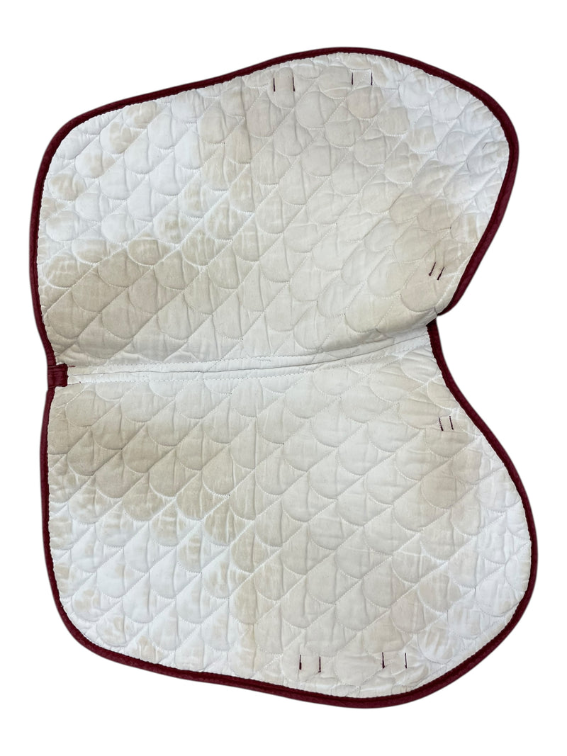 Unbranded AP Pad - Grey/Maroon & Red Trim - Approx Pony - USED