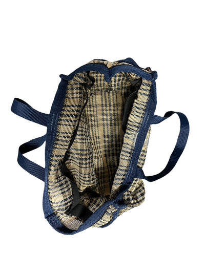 Kensington Groom Tote - Navy/Tan Plaid - USED